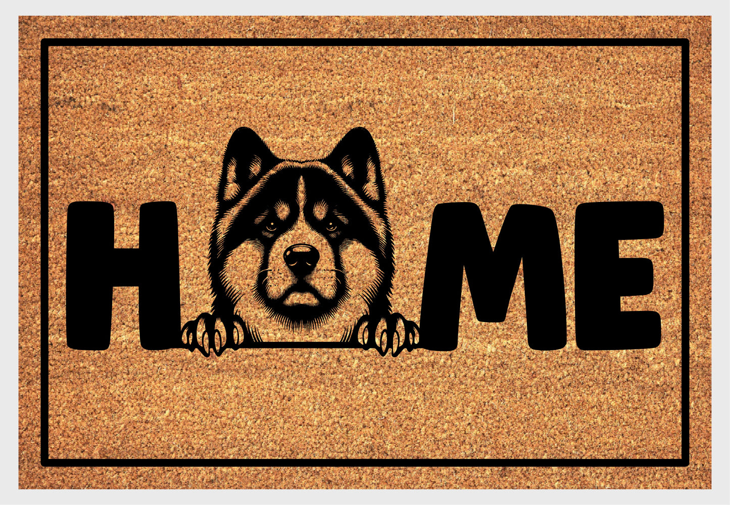 Akita Home Doormat No.3 - Akita Welcome Mat - 3 Sizes