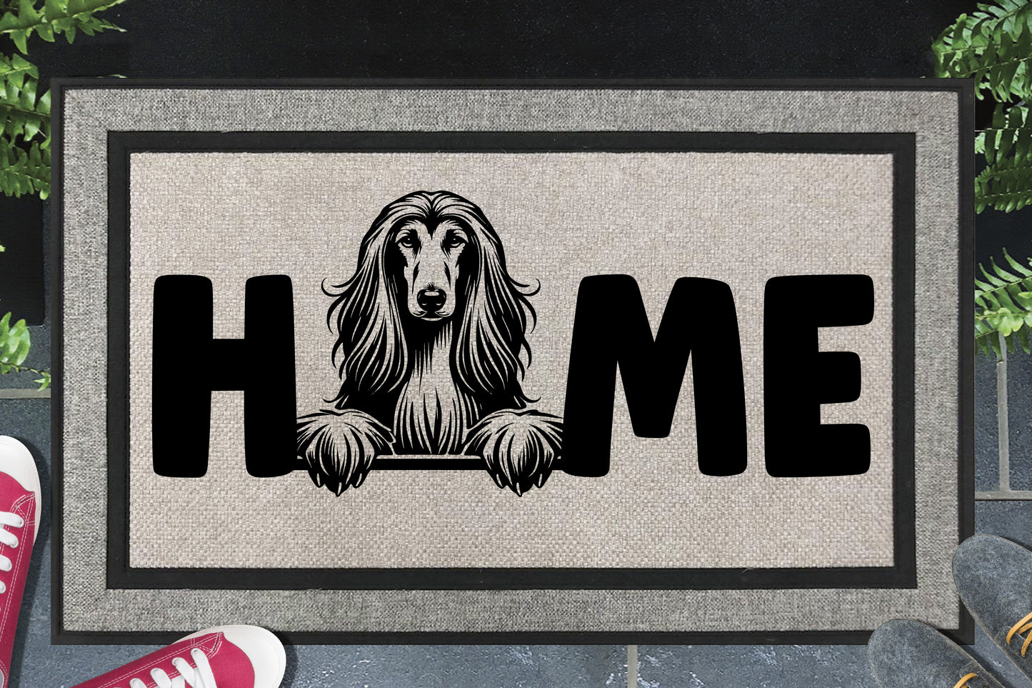 Afghan Hound Home Doormat No.2 - All Weather Welcome Mat - 18" x 30"