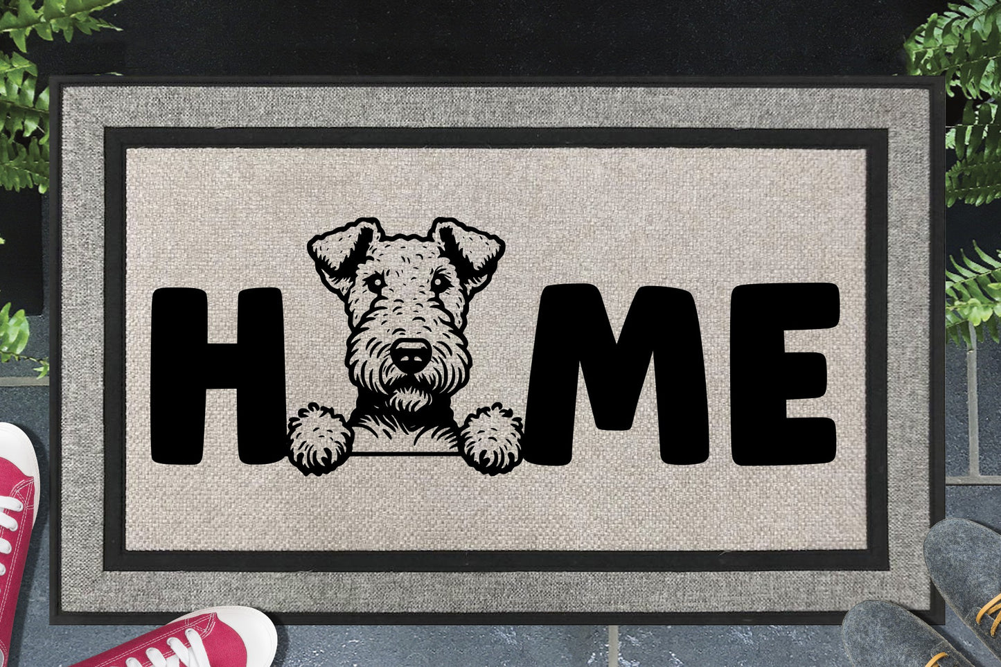 Airedale Terrier Home Doormat No.2 - All Weather Welcome Mat - 18" x 30"