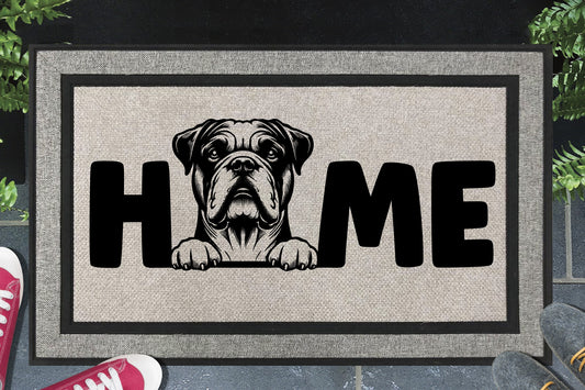 American Bulldog Home Doormat No.1 - All Weather - American Bulldog Welcome Mat - 18" x 30"