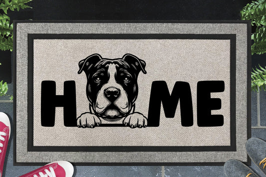 American Bully Home Doormat No.1 - All Weather - American Bully Welcome Mat - 18" x 30"