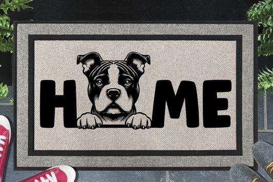 American Bully Home Doormat No.4 - All Weather - American Bully Welcome Mat - 18" x 30"